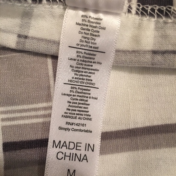 NWT LuLaRoe Lynnae long sleeve gray white top - Picture 6 of 9